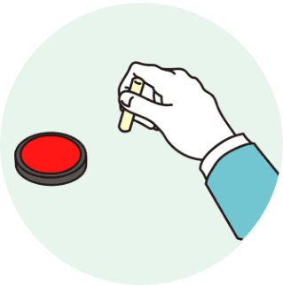 印鑑を押しているイラスト